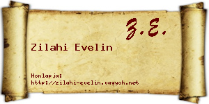 Zilahi Evelin névjegykártya